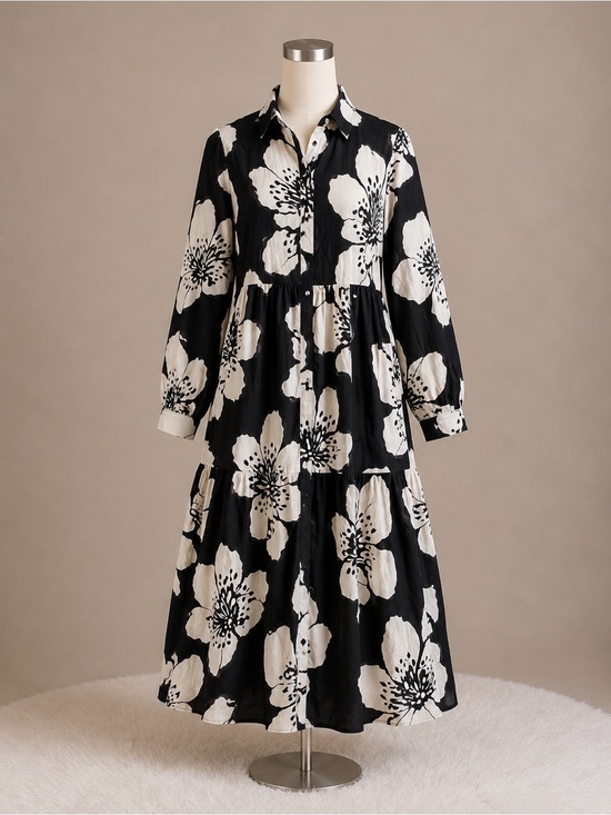 H&M Dresses & Skirts - H&M Black and White Floral Dress